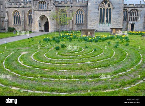 St John s Church Labyrinth Glastonbury Stock Photo: 16247438 - Alamy