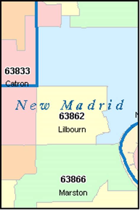 NEW MADRID County, Missouri Digital ZIP Code Map