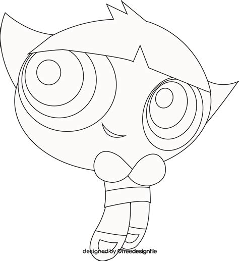 Powerpuff Girls black and white clipart free download