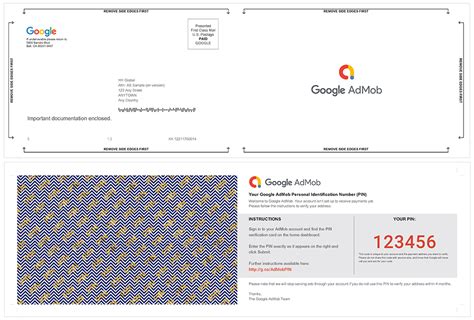 PIN mailer example - Google AdMob Help