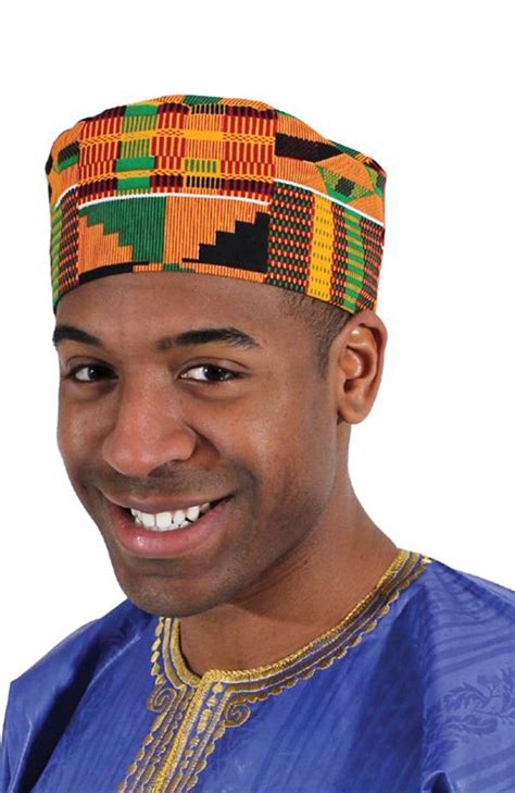 Kente Kufi Hat Style #2 | African hats, African clothing, African fashion