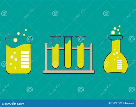 Chemical Test Tube Rack of Lab Equipment for Science Experiment Vector Drawing Stock Vector ...