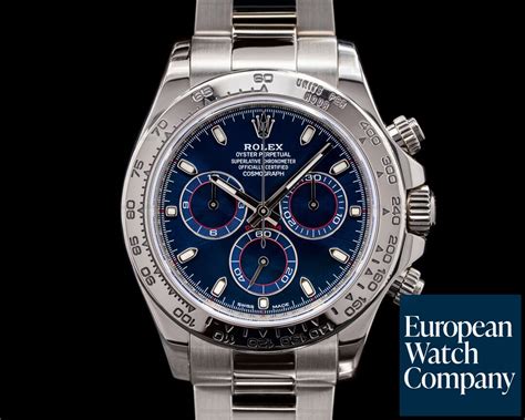 Rolex 116509 Daytona 116509 Blue Dial 18K White Gold (38585) | European ...