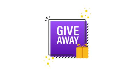 Giveaway logo template for social media post or website banner. Motion ...