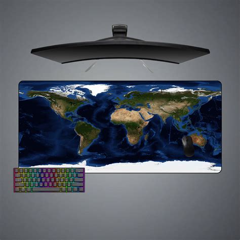 World Map Design M-XXL Size Gaming Mouse Pad, Computer Desk Mat | Panda ...