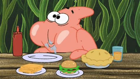 I'm Hungry Drooling Patrick Star GIF | GIFDB.com