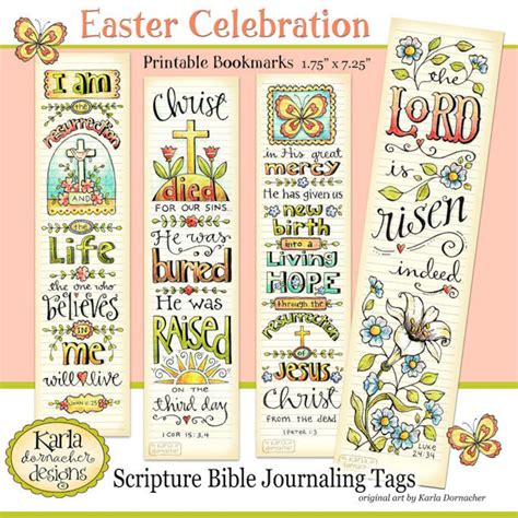 EASTER... Bible Bookmarks Full Color Bible Journaling Tags - Etsy