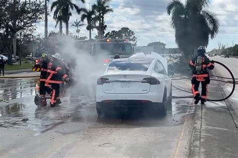 Electric vehicles catching fire in Florida after Hurricane Ian