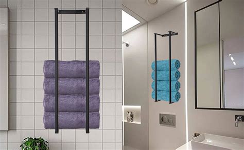 Amazon.com: Wall Towel Rack for Rolled Towels, Towel Racks for Bathroom ...