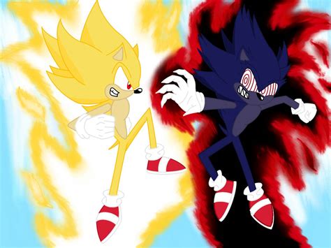 Super Sonic Vs Dark Fleetway Sonic by ScorpioSPDR on DeviantArt