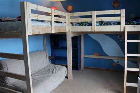 L Shaped Bunk Beds | Foter | Loft bed plans, Diy loft bed, Double loft beds