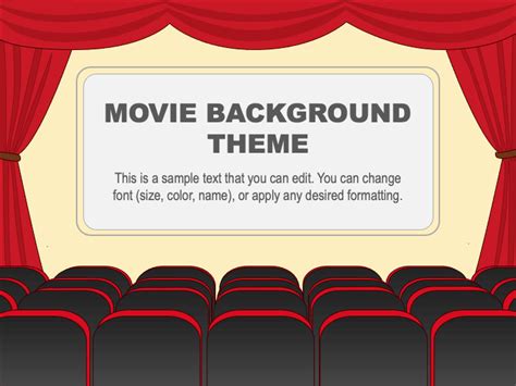 Free Movie Background Presentation Theme for PowerPoint and Google Slides