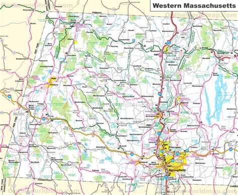 Map of Western Massachusetts - Ontheworldmap.com