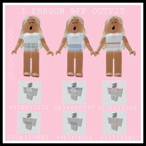 3 person BFF outfit | Bff outfits, Roblox roblox, Roblox