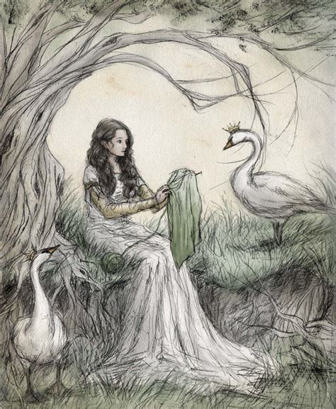 The Wild Swans | Swans art, Fairytale art, Fairytale illustration