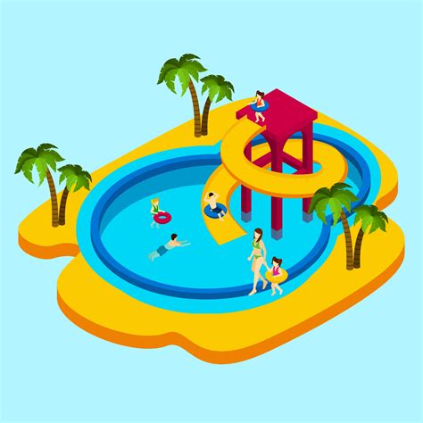 Water Park Images Cartoon ~ Children At Isolated Water Park 608008 Vector Art At Vecteezy ...