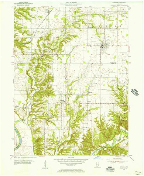 1955 Kingman, in - Indiana - USGS Topographic Map - Historic Pictoric