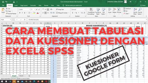 Cara Membuat Tabulasi Data Kuesioner Dengan Excel & SPSS - YouTube