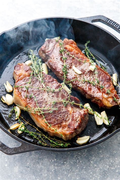 Reverse Sear Steak with Garlic and Thyme | Love and Olive Oil