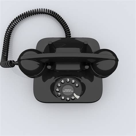 old telephone 3d obj