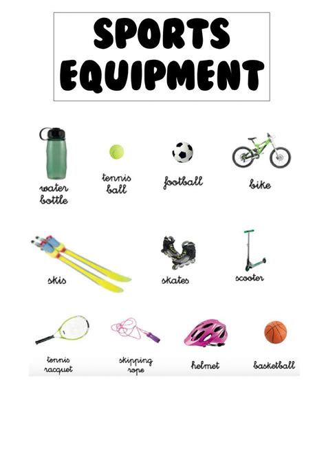 Sports equipment | Live Worksheets