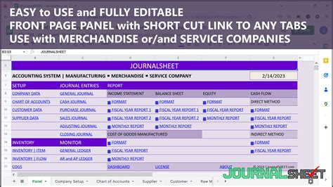 Google Spreadsheet Accounting Template for Manufacturing Business ...