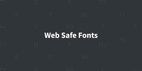 Web Safe / System Fonts List – Fonts Plugin