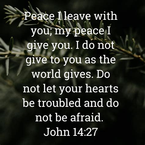 Thursday Thought For The Day – Peace I Leave With You | To Enjoy God