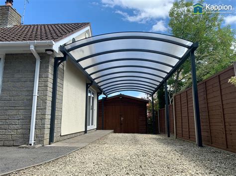 Double Curved Carport & Patio Canopy installed in Bridgwater | Kappion ...