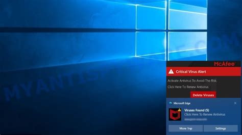 How to get rid of fake "McAfee Critical Virus Alert" pop-up on Windows