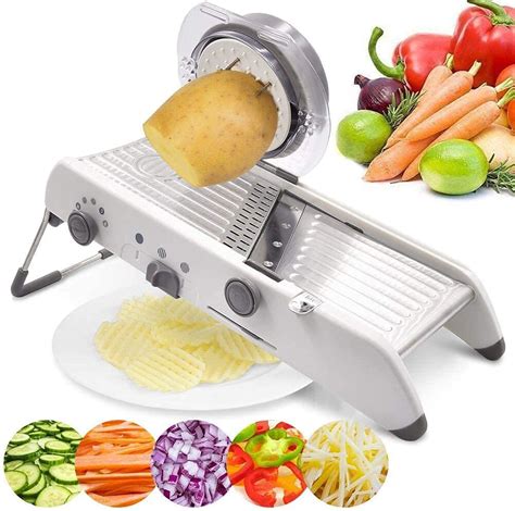 Buy KIRFIZ Mandoline Slicer Adjustable, 18 in 1 Professional Vegetable Cutter, Stainless Steel ...