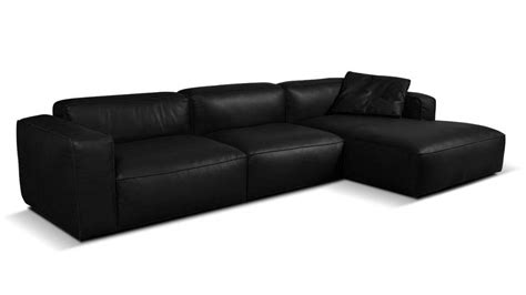 Lanza 3 Seater Leather Chaise Sofa | Vavicci | Fine Home Furniture & Accessories