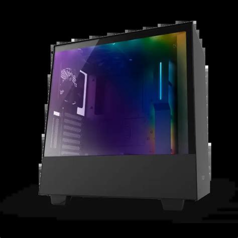 NZXT H500I BLACK RGB ATX Mid Tower Case B Tempered Glass Desktop ...