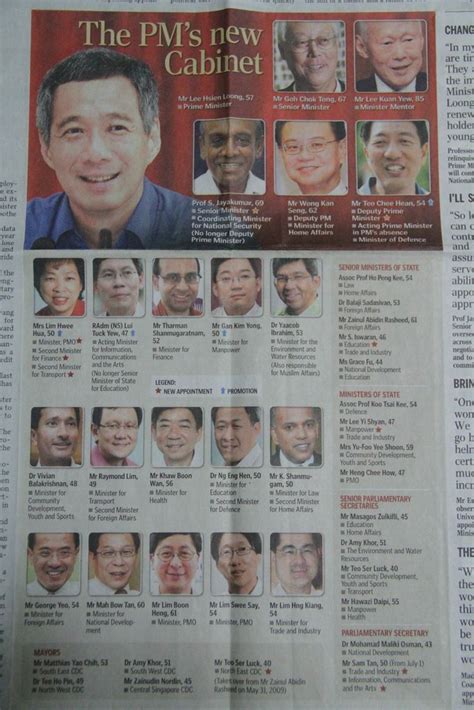 Singapore Cabinet Ministers from 2009 | Do you recognize all… | Flickr