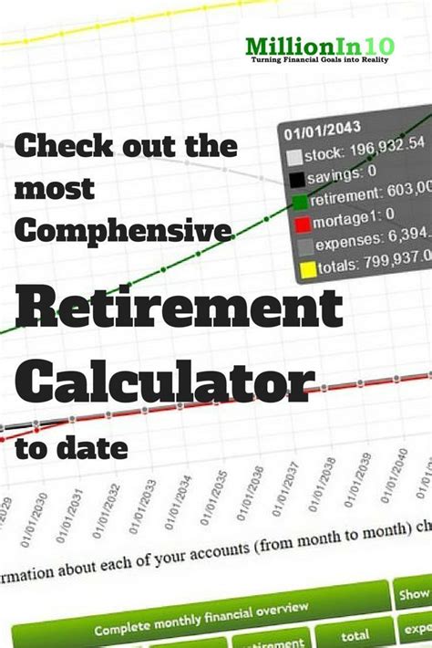 The most comprehensive Online Retirement Calculator you will find online. Give it a try ...