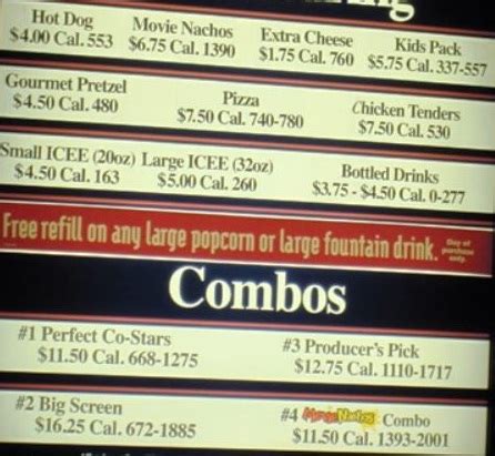 AMC Food Menu Prices 2020 | AMC Popcorn & Concession Prices