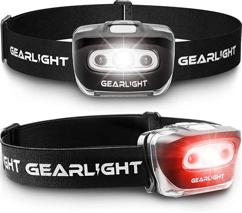 LED Headlamp: White & Red LED, 200 Lumens, multi-function — Batteries ...