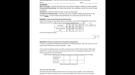 Constant Rate Of Change Worksheet - Wordworksheet.com