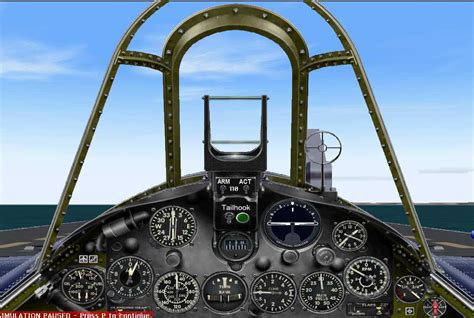 FS2004 panel of Grumman F4F-3 Wildcat - Flight Simulator 2004 Mod