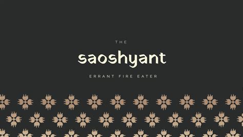 The Saoshyant on Behance