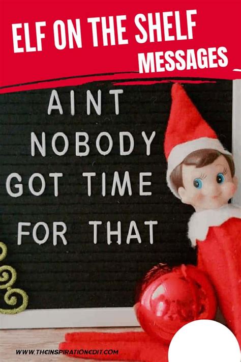 Fun and Simple Elf on the Shelf Messages · The Inspiration Edit