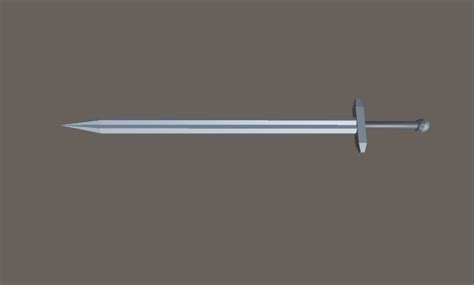 Low Poly Sword 3D Model Game ready .blend - CGTrader.com