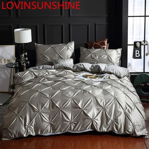 LOVINSUNSHINE Comforter Bedding Sets Double Duvet Cover Set King Size Luxury Silk Comforter ...