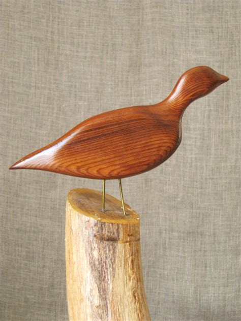 Vintage Folk Art Bird Wood Carving, Hand Carved Birds, Sculpture ...