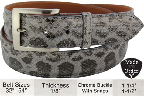 Grey Anaconda Snake Skin Dress or Casual Designer Belt – bullhidebelts