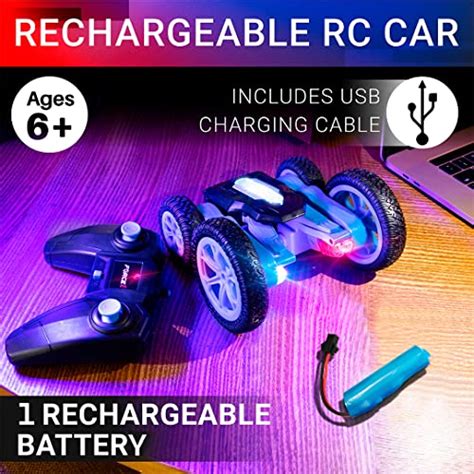 Force1 Tornado LED Remote Control Car for Kids - Double Sided Fast RC ...