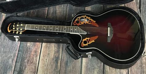 Ovation Left Handed L778AX Elite Acoustic Electric Guitar- Black Cherr