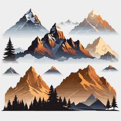 Premium Vector | Mountain background vector