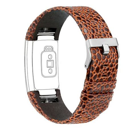 iGK Fitbit Charge 2 Bands Leather Adjustable Replacement Sport Strap ...