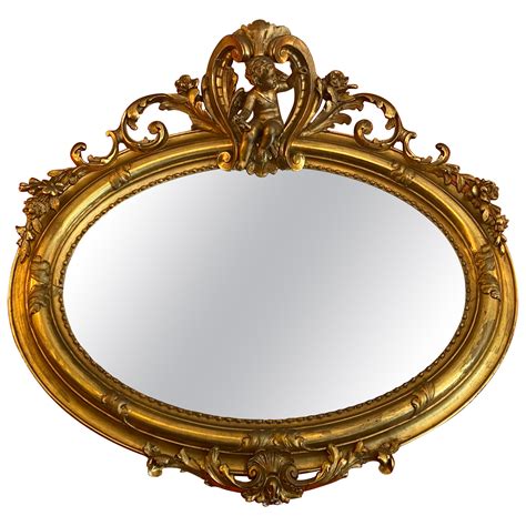 Oval Gilt Mirror at 1stDibs